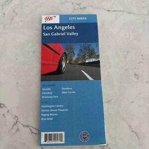 AAA City Series Los Angeles‎ San Gabriel Valley California State USA 2002 Map